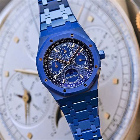 blue ceramic royal oak|audemars piguet ceramic perpetual calendar.